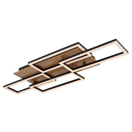 Globo - LED димований стельовий світильник LED/40W/230V 2700-6500K 32,5x87,5 cm коричневий/чорний + пульт дистанційного керування