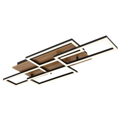 Globo - LED димований стельовий світильник LED/40W/230V 2700-6500K 32,5x87,5 cm коричневий/чорний + пульт дистанційного керування