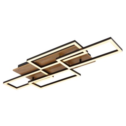Globo - LED димований стельовий світильник LED/40W/230V 2700-6500K 32,5x87,5 cm коричневий/чорний + пульт дистанційного керування