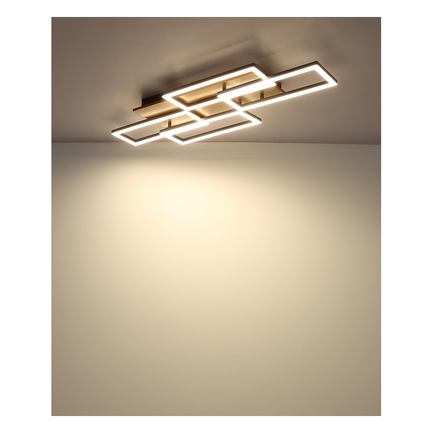 Globo - LED димований стельовий світильник LED/40W/230V 2700-6500K 32,5x87,5 cm коричневий/чорний + пульт дистанційного керування