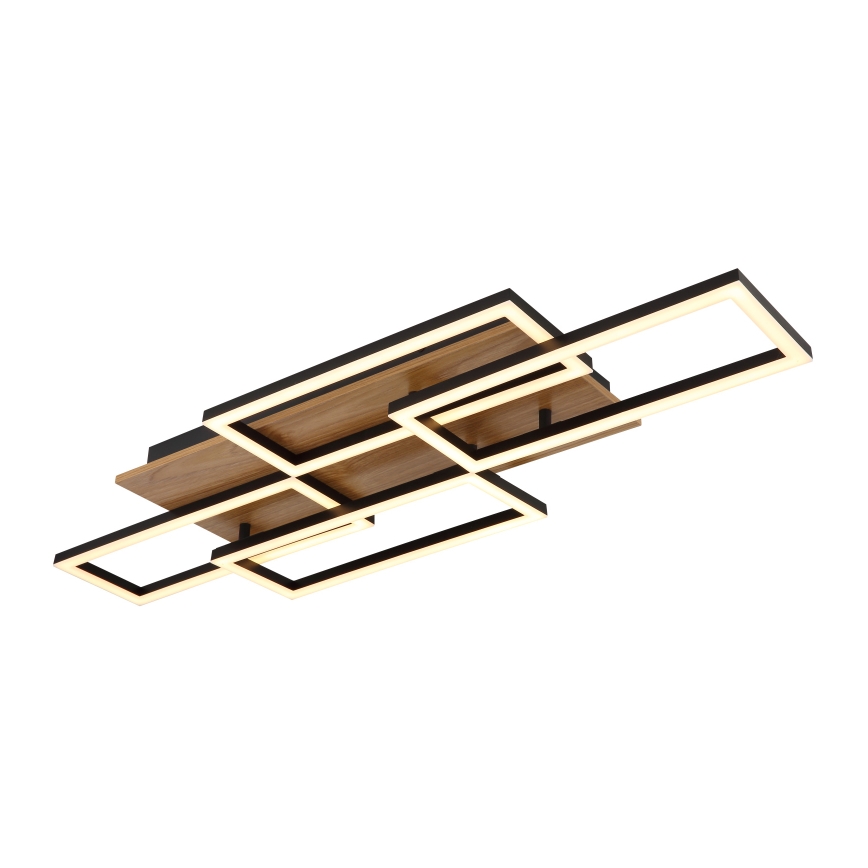 Globo - Диммируемый светодиодный потолочный светильник LED/40W/230V 2700-6500K 32,5x87,5 cm коричневый/чёрный + пульт дистанционного управления