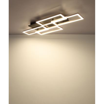Globo - LED Диммируемый потолочный светильник LED/40W/230V 2700-6500K 32,5x87,5 cm черный + пульт дистанционного управления