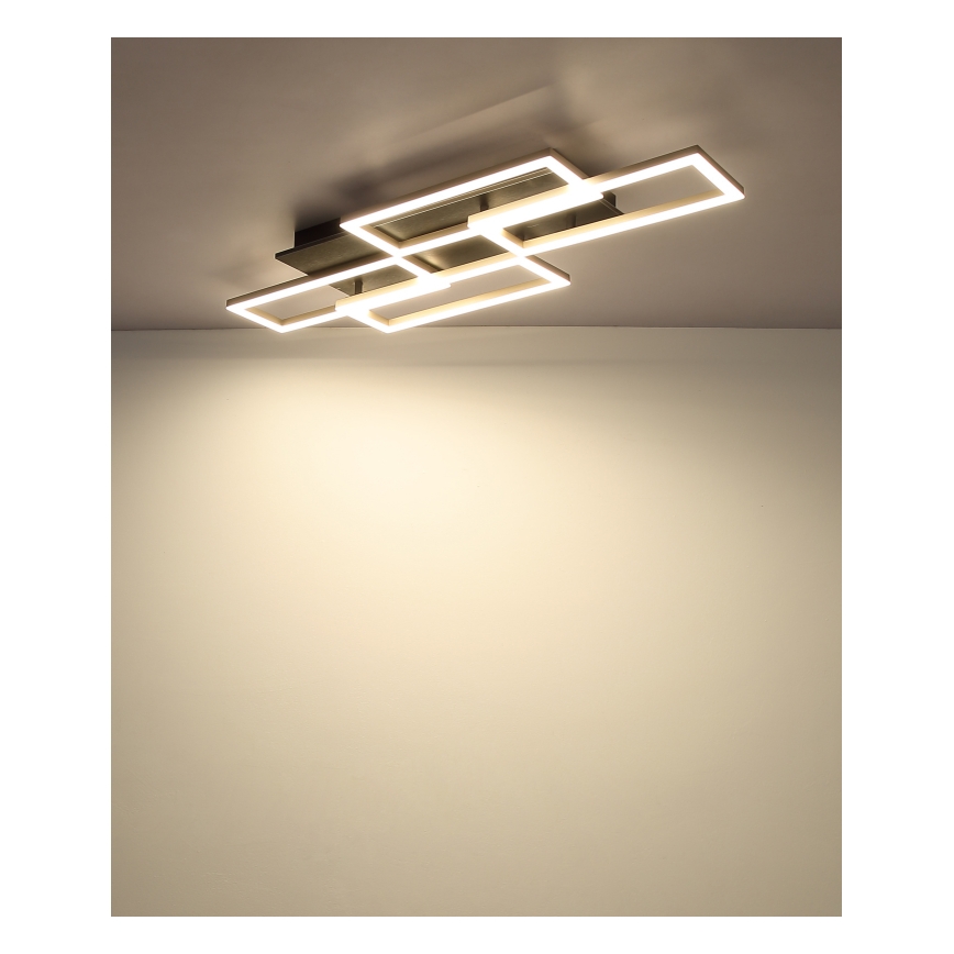 Globo - LED Диммируемый потолочный светильник LED/40W/230V 2700-6500K 32,5x87,5 cm черный + пульт дистанционного управления