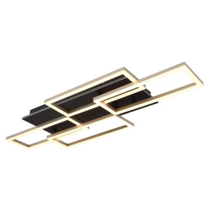 Globo - LED стельовий світильник із регульованою яскравістю LED/40W/230V 2700-6500K 32,5x87,5 см чорний + пульт дистанційного керування