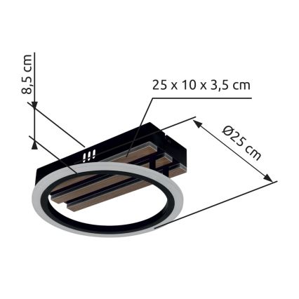 Globo - LED стельовий світильник LED/10W/230V 3000/4200/6000K