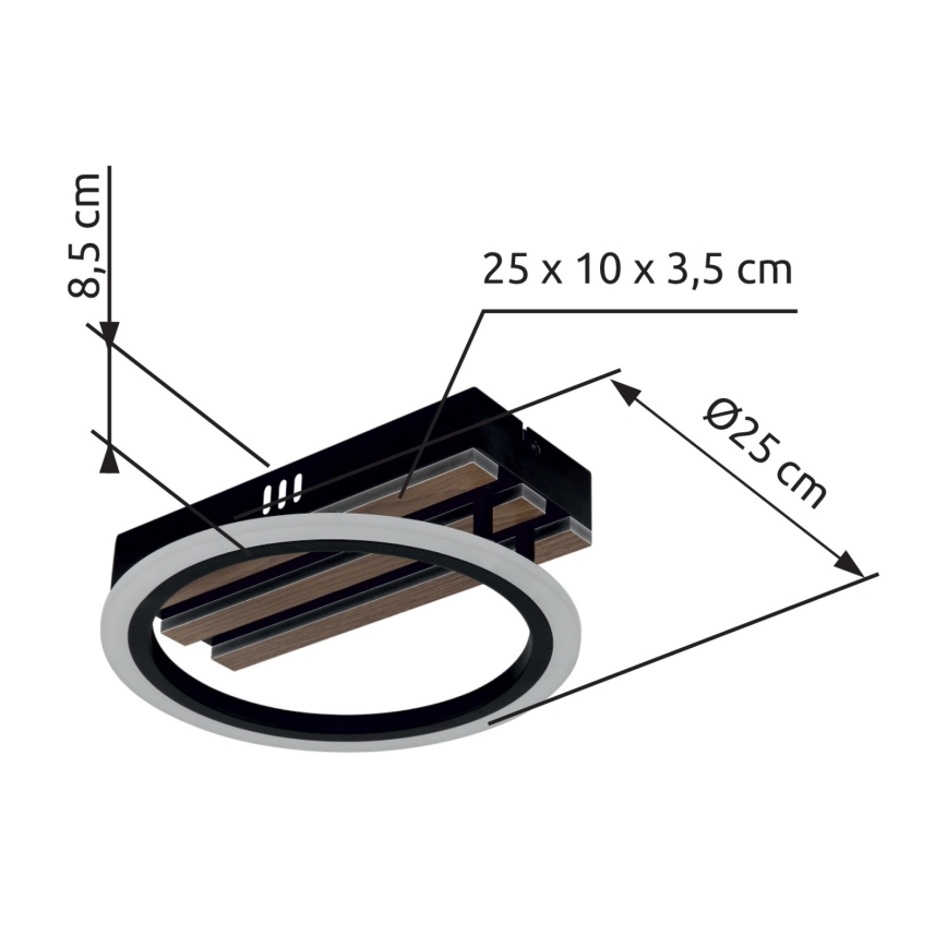 Globo - LED стельовий світильник LED/10W/230V 3000/4200/6000K