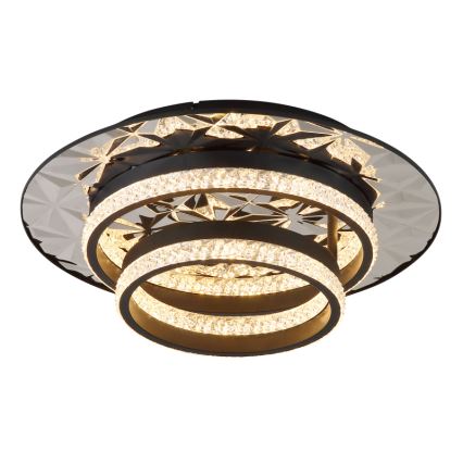 Globo - Светодиодный потолочный светильник LED/24W/230V 3000K 40x50,5 см черный/блестящий хром