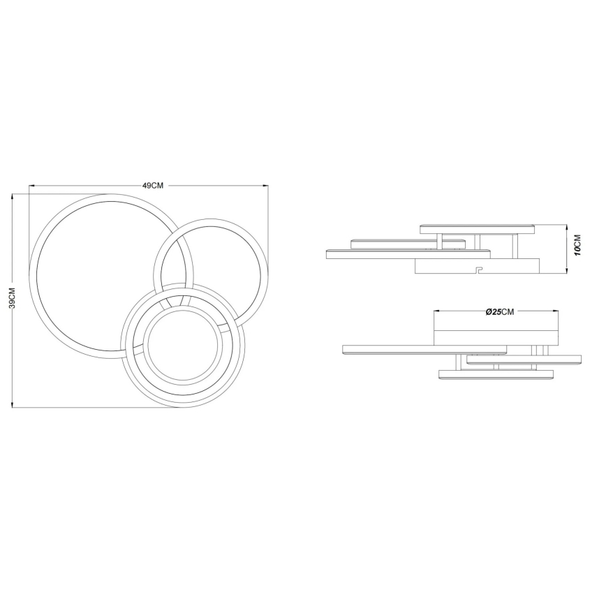 Globo - LED потолочный светильник LED/40 Вт/230 В 3000 К 49x39 см