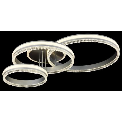 Globo - LED стельний світильник з регулюванням яскравості LED/72W/230V 2700-6000K сріблястий + пульт дистанційного керування