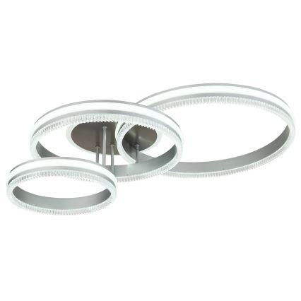 Globo - LED стельний світильник з регулюванням яскравості LED/72W/230V 2700-6000K сріблястий + пульт дистанційного керування