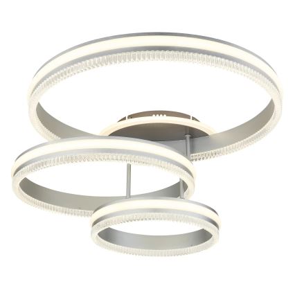 Globo - LED стельний світильник з регулюванням яскравості LED/72W/230V 2700-6000K сріблястий + пульт дистанційного керування