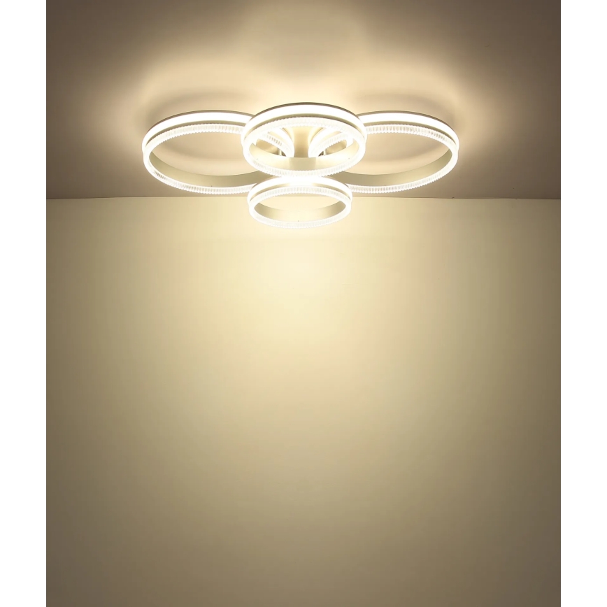 Globo - Диммируемый светодиодный потолочный светильник LED/90W/230V 2700-6000K серебристый + пульт дистанционного управления