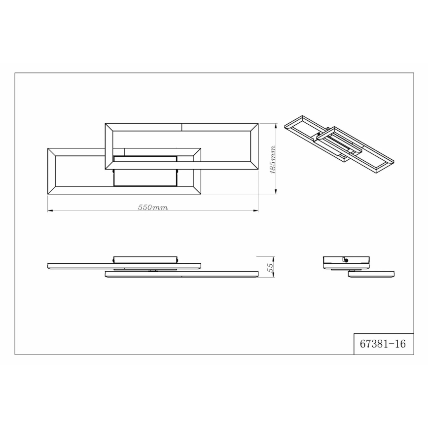 Globo - LED стельовий світильник LED/16W/230V 3000/4000/6000K
