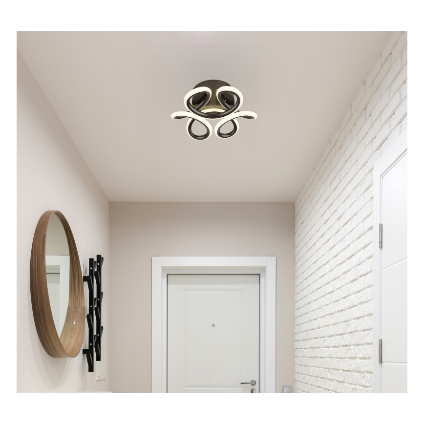 Globo - Светодиодный потолочный светильник LED/24W/230V 2700/4000/6000K диаметр 26 см черный