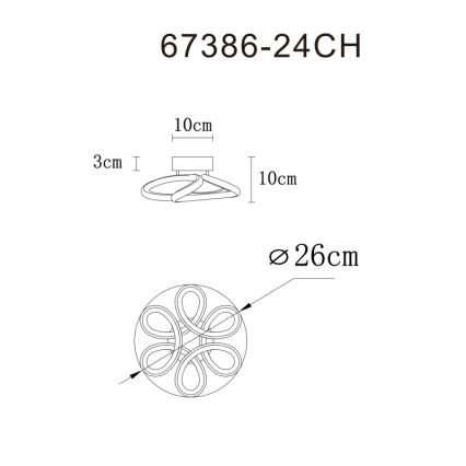 Globo - Стельовий LED світильник LED/24W/230V 2700/4000/6000K діаметр 26 см золотий