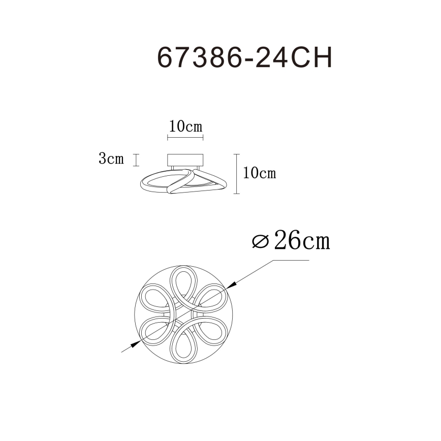 Globo - Стельовий LED світильник LED/24W/230V 2700/4000/6000K діаметр 26 см золотий