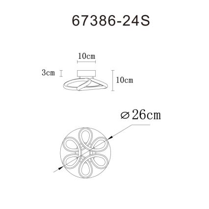 Globo - Светодиодный потолочный светильник LED/24W/230V 2700/4000/6000K диаметр 26 см матовый хром
