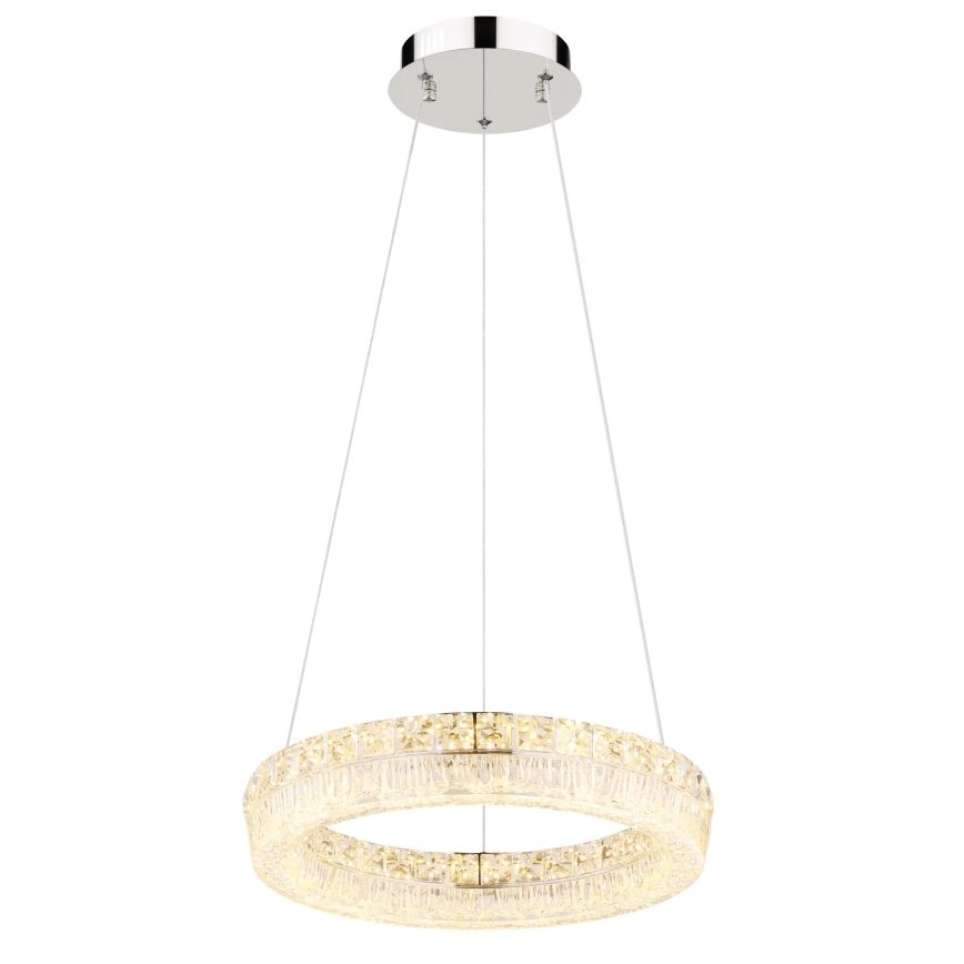 Globo - LED димована люстра на тросі LED/24W/230V 2700-6000K прозора + дистанційне керування