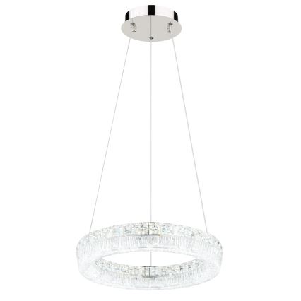 Globo - LED димована люстра на тросі LED/24W/230V 2700-6000K прозора + дистанційне керування