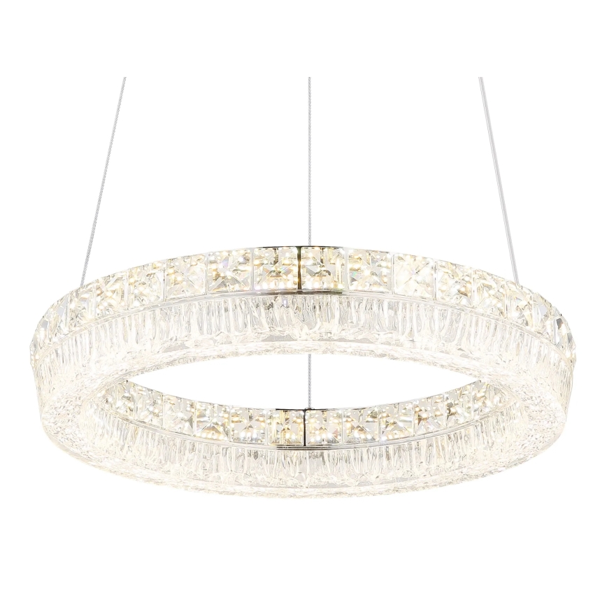 Globo - LED димована люстра на тросі LED/24W/230V 2700-6000K прозора + дистанційне керування