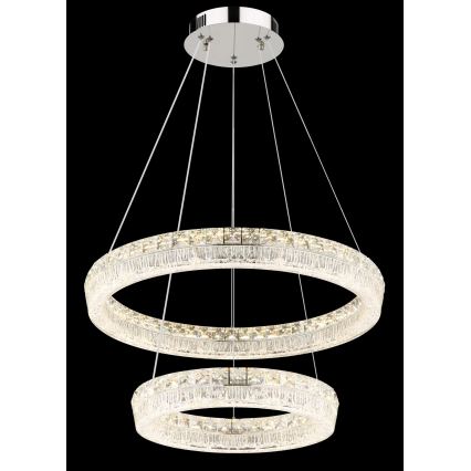 Globo - LED люстра на тросі з регулюванням яскравості LED/60W/230V 2700-6000K прозора + пульт дистанційного керування