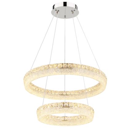 Globo - LED люстра на тросі з регулюванням яскравості LED/60W/230V 2700-6000K прозора + пульт дистанційного керування