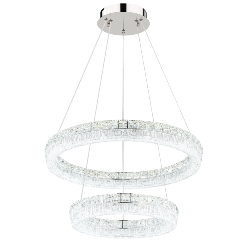 Globo - LED люстра на тросі з регулюванням яскравості LED/60W/230V 2700-6000K прозора + пульт дистанційного керування