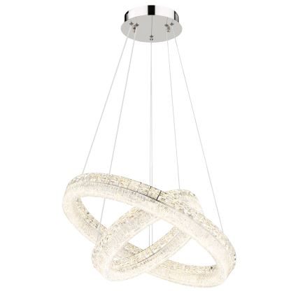 Globo - LED люстра на тросі з регулюванням яскравості LED/60W/230V 2700-6000K прозора + пульт дистанційного керування
