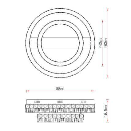 Globo - Диммируемый потолочный светильник LED/60W/230V 2700-6000K прозрачный + пульт дистанционного управления