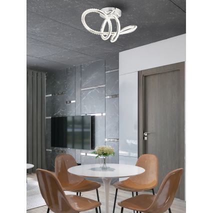 Globo - LED димований стельовий світильник LED/40W/230V 2700-6000K глянцевий хром + дистанційне керування