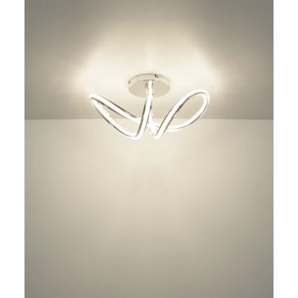 Globo - LED димований стельовий світильник LED/40W/230V 2700-6000K глянцевий хром + дистанційне керування