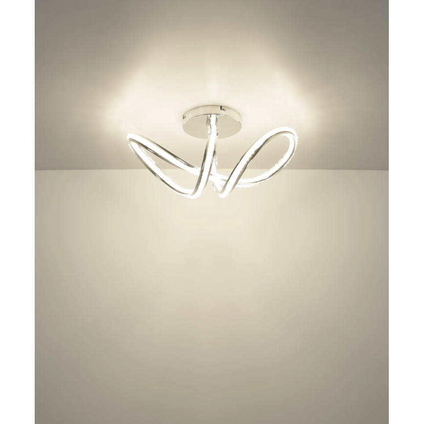 Globo - LED димований стельовий світильник LED/40W/230V 2700-6000K глянцевий хром + дистанційне керування