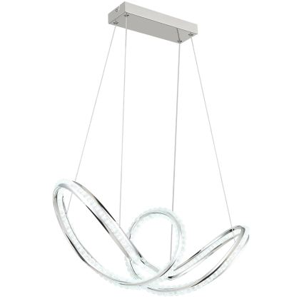 Globo - светодиодная диммируемая люстра на тросе LED/45 Вт/230 В 2700-6000 К глянцевый хром + дистанционное управление