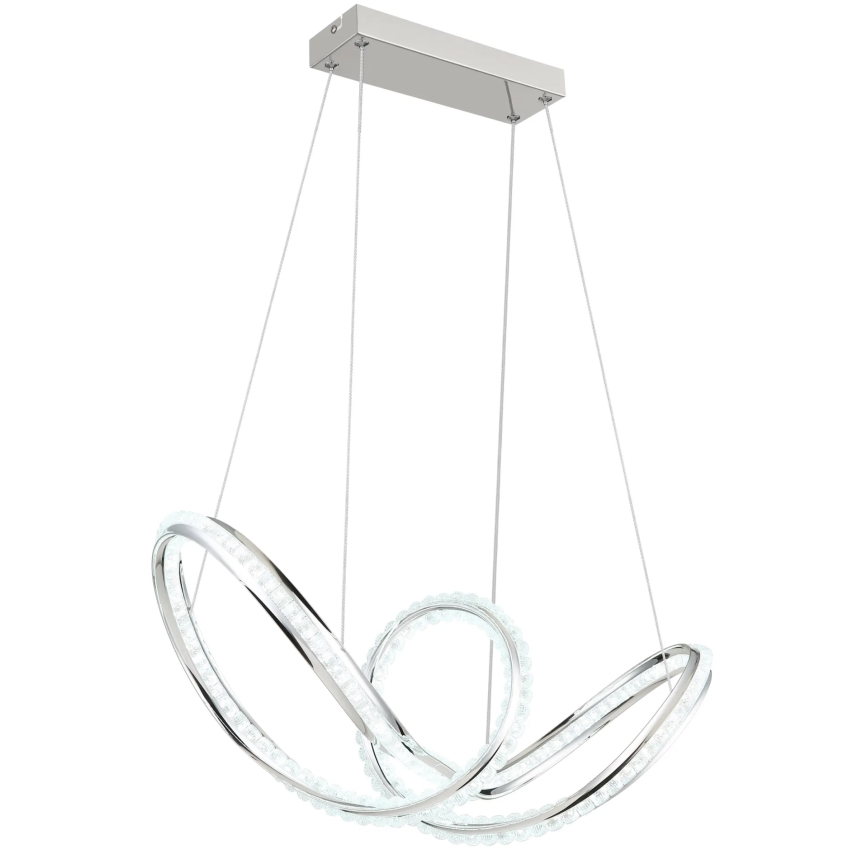 Globo - затемнювана світлодіодна люстра на тросі LED/45W/230V 2700-6000K блискучий хром + пульт дистанційного керування