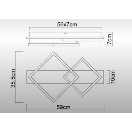 Globo - Стельовий LED світильник LED/24W/230V 3000K