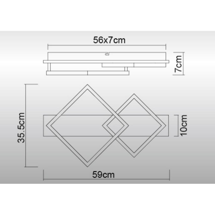 Globo - Стельовий LED світильник LED/24W/230V 3000K