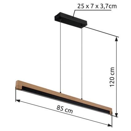 Globo - Світлодіодна підвісна люстра LED/24W/230V