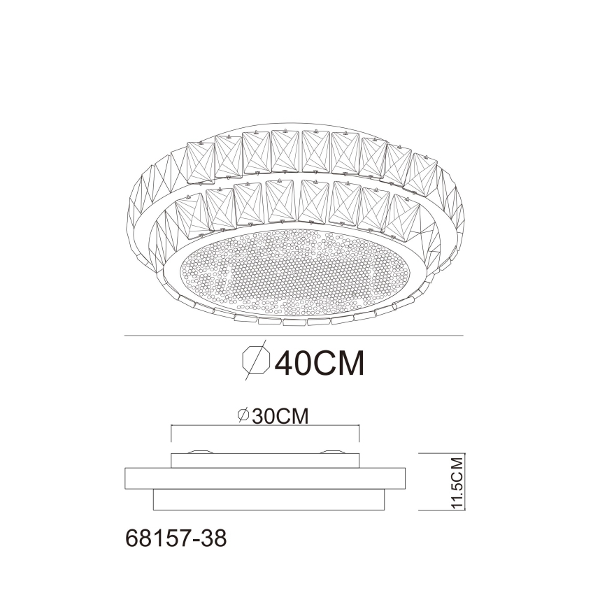 Globo - Диммируемый потолочный светильник LED/38W/230V 2700-6000K, диаметр 40 см + пульт дистанционного управления