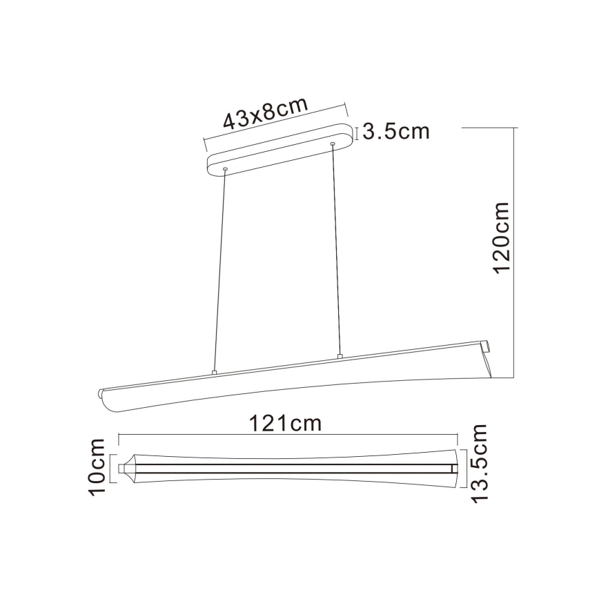 Globo - LED-люстра на тросі LED/36W/230V 2700/4000/6000K