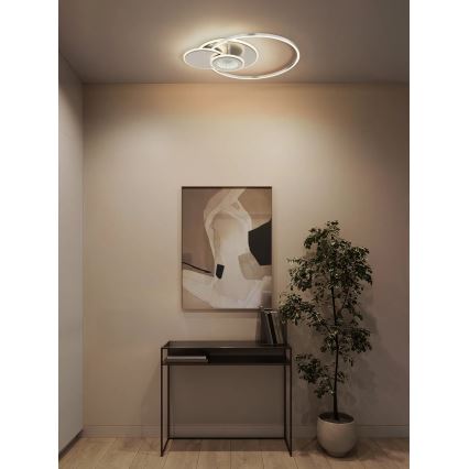 Globo - LED стельовий світильник з регулюванням яскравості LED/24W/230V 2700-6500K сріблястий + пульт дистанційного керування