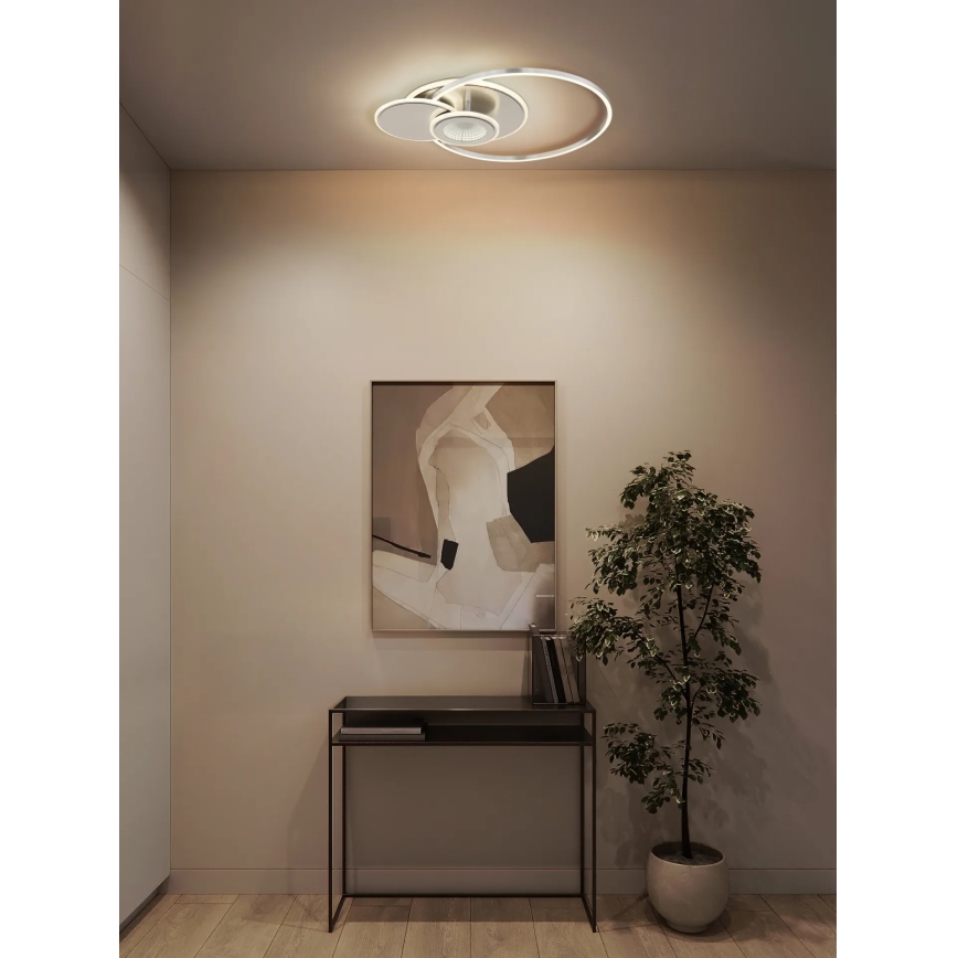 Globo - LED стельовий світильник з регулюванням яскравості LED/24W/230V 2700-6500K сріблястий + пульт дистанційного керування