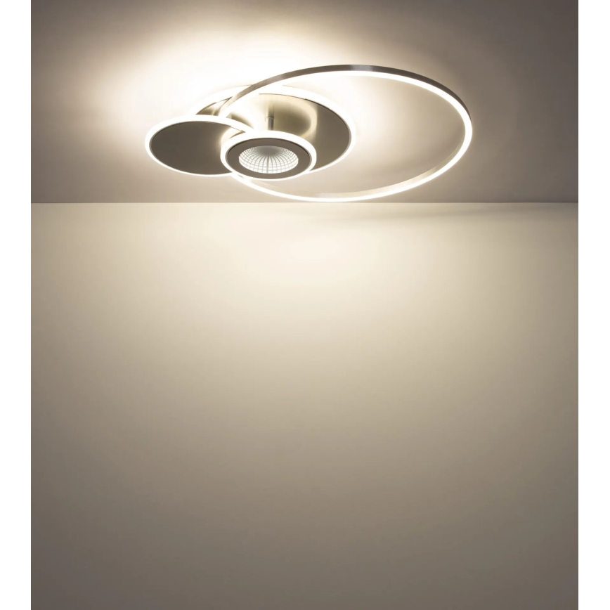Globo - LED стельовий світильник з регулюванням яскравості LED/24W/230V 2700-6500K сріблястий + пульт дистанційного керування