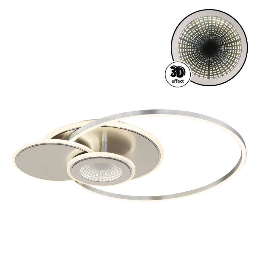 Globo - LED стельовий світильник з регулюванням яскравості LED/24W/230V 2700-6500K сріблястий + пульт дистанційного керування