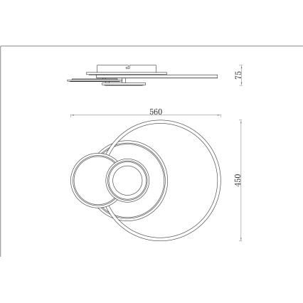 Globo - LED стельовий світильник з регулюванням яскравості LED/24W/230V 2700-6500K сріблястий + пульт дистанційного керування