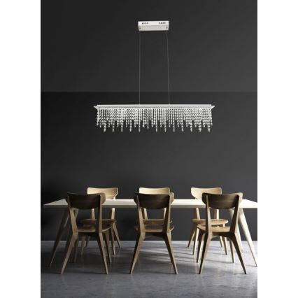 Globo - Кришталева підвісна LED люстра з регулюванням яскравості LED/24W/230V 3000-6000K + пульт дистанційного керування