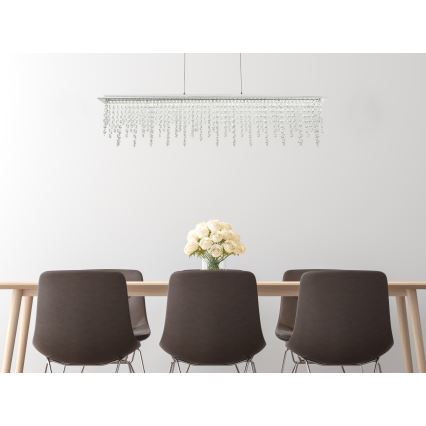 Globo - Кришталева підвісна LED люстра з регулюванням яскравості LED/24W/230V 3000-6000K + пульт дистанційного керування