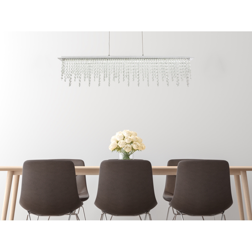 Globo - Кришталева підвісна LED люстра з регулюванням яскравості LED/24W/230V 3000-6000K + пульт дистанційного керування