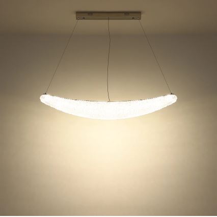 Globo - диммируемая светодиодная (LED) подвесная люстра на тросе LED/40W/230V 2700-6000K, глянцевый хром + пульт дистанционного управления