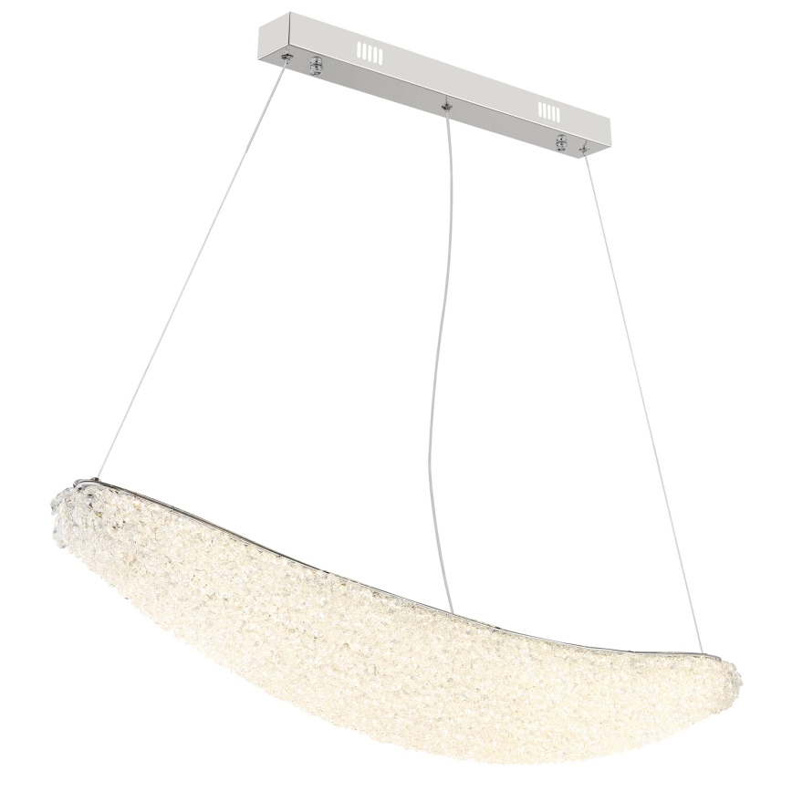 Globo - диммируемая светодиодная (LED) подвесная люстра на тросе LED/40W/230V 2700-6000K, глянцевый хром + пульт дистанционного управления