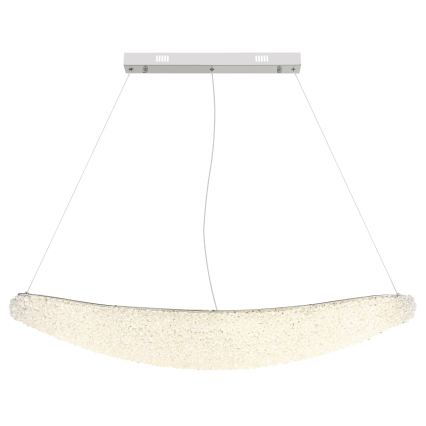 Globo - диммируемая светодиодная (LED) подвесная люстра на тросе LED/40W/230V 2700-6000K, глянцевый хром + пульт дистанционного управления